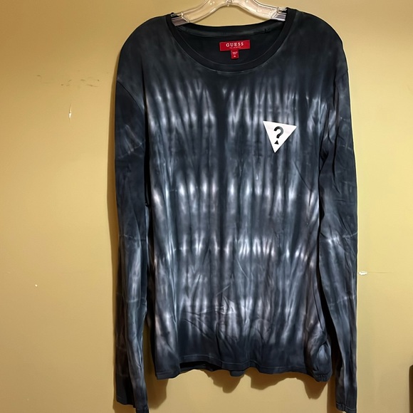 026 GUESS Men's Tie-Dye Long Sleeve Tee - Logo - XL - Picture 3 of 7